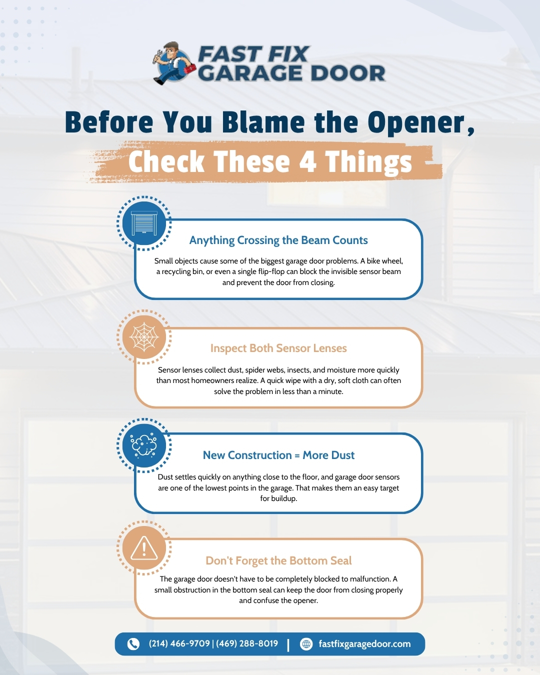4 things to check before calling garage door opener